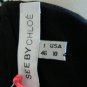 SEE BY CHLOE BLACK SILK/COTTON MINI DRESS 10