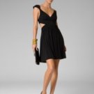NWT BCBG MAXAZRIA SEXY OPEN BACK BLACK JERSEY DRESS M