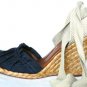 NEW CANVAS BLUE BCBG MAX AZRIA VISNAL WEDGE SHOES 8