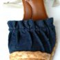 NEW CANVAS BLUE BCBG MAX AZRIA VISNAL WEDGE SHOES 8