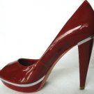 NEW ELEGANT PATENT 100% LEATHER RED  ALDO PUMP SHOE 8