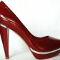 NEW ELEGANT PATENT 100% LEATHER RED ALDO PUMP SHOE 8