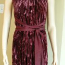 BCBG MAXAZRIA CROSSBACK 2STRAP ASYMMETRIC WINE DRESS M