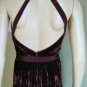 BCBG MAXAZRIA CROSSBACK 2STRAP ASYMMETRIC WINE DRESS M