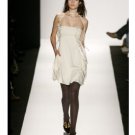 NWT BCBG MAXAZRIA RUNWAY COLLECTION SILK PLAID TAFFETA WHISPER WHITE MINI DRESS