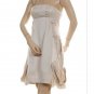 NWT BCBG MAXAZRIA RUNWAY COLLECTION SILK PLAID TAFFETA WHISPER WHITE MINI DRESS