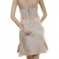 NWT BCBG MAXAZRIA RUNWAY COLLECTION SILK PLAID TAFFETA WHISPER WHITE MINI DRESS