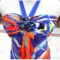 NWT BCBG MAXAZRIA SILK BRIGHT ORANGE STONE APPLIQUE FULL LENGTH DRESS sz 4,6