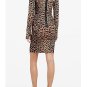NWT BCBG MAXAZRIA SHEENA LONG SLEEVED LEOPARD FORMFITTING PRINT DRESS M