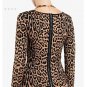 NWT BCBG MAXAZRIA SHEENA LONG SLEEVED LEOPARD FORMFITTING PRINT DRESS M