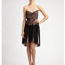 NWT BCBGMAXAZRIA FRINGE LACE TULLE COCTAIL DRESS L