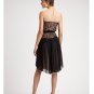 NWT BCBGMAXAZRIA FRINGE LACE TULLE COCTAIL DRESS L
