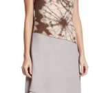 NWT BCBG MAX AZRIA RUNWAY BLUSH COMBO PRINTED SILK ASYMMETRICAL DRAPED DRESS