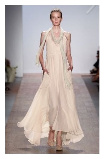 NWT BCBG MAX AZRIA RUNWAY LINEN GAUZE SLEEVELESS FULL LENGTH DRESS