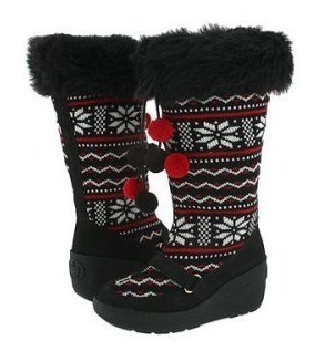BRAND NEW JUICY COUTURE WINTER WOOL SNOWBALL BLACK BOOTS 5, 6, 7