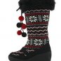 BRAND NEW JUICY COUTURE WINTER WOOL SNOWBALL BLACK BOOTS 5, 6, 7
