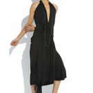 NWT BCBG MAX AZRIA RUNWAY FULL LENGTH OPEN BACK DARK TEAL DRAPED DRESS XS