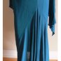 NWT BCBG MAX AZRIA RUNWAY FULL LENGTH OPEN BACK DARK TEAL DRAPED DRESS XS