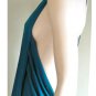 NWT BCBG MAX AZRIA RUNWAY FULL LENGTH OPEN BACK DARK TEAL DRAPED DRESS XS