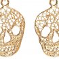 BRAND NEW HANDMADE IOSSELLIANI FILIGREE SKULL SILVER/ GOLD PLATED EARRINGS