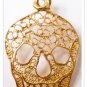 BRAND NEW HANDMADE IOSSELLIANI FILIGREE SKULL SILVER/ GOLD PLATED EARRINGS