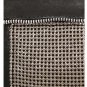 J DAUPHINS 'PEOPLE ARE STRANGE' BLACK NAPA LEATHER SILVER CLUTCH HANDBAG