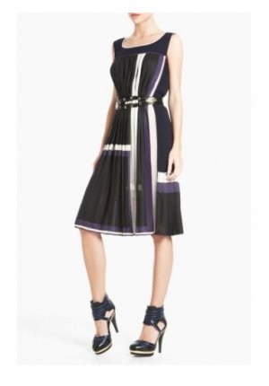 NWT BCBG MAXAZRIA RUNWAY COSMOPOLITAN SATEEN COLOR-BLOCKED DRESS