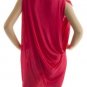 NEW BCBG RUNWAY CERISE PINK KNOTTED DRAPED JERSEY MINI DRESS XS, S, M, L