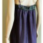 NEW BCBG IRID BLUE SATIN BEAD KEYHOLE MINI DRESS L M