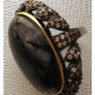 NEW BCBG MAX AZRIA HEMATITE RHINESTONE PAVE RING 5