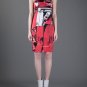 $1K MARY KATRANTZOU RED CRASH PRINT JERSEY DRESS 2012 SUMMER S