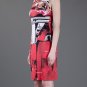 $1K MARY KATRANTZOU RED CRASH PRINT JERSEY DRESS 2012 SUMMER S