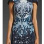 NWT MCQ ALEXANDER MCQUEEN MOULDED TORSO SILK DRESS SS2012  UK40/US4
