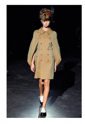 $2.3 AUTH JUNYA WATANABE COMME DES GAR&Atilde;�ONS BLACK TRENCH COAT BOXY CAPE SLEEVES S, M