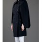 $2.3 AUTH JUNYA WATANABE COMME DES GAR&Atilde;�ONS BLACK TRENCH COAT BOXY CAPE SLEEVES S, M
