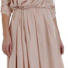 NWT NINA RICCI SILK VOILE BUTTON SLEEVE DETAIL DRESS FR38 US4