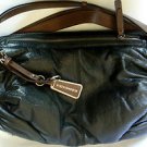 NEW BCBG MAXAZRIA LEATHER BLACK PUFFER HOBO HANDBAG