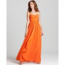 NEW BCBG MAX AZRIA AMBER ORANGE MELON STRAPLESS EVENING GOWN DRESS sz 10