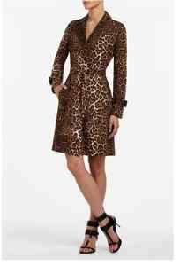 $428 NWT BCBG MAXAZRIA MADDEN LEOPARD PRINT TAFFETA TRENCH COAT WPY8C054-2S9 SZS