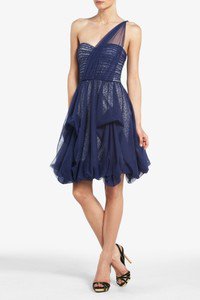 NEW BCBG MAX AZRIA ROE DARK COBALT ONE SHOULDER DRESS 2, 4, 12