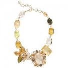 NEW BCBG MAXAZRIA PAVE FLOWER STATEMENT NECKLACE