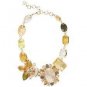NEW BCBG MAXAZRIA PAVE FLOWER STATEMENT NECKLACE