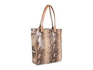$418 NEW BCBG MAXAZRIA LEATHER PYTHON SNAKE TOTE  BAG