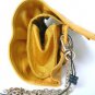 NEW BCBG MAXAZRIA MINI LEATHER YELLOW BOW WRISTLET