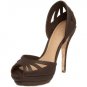 NEW L.A.M.B. LEATHER QUINCY OPEN TOE PUMP SHOE 9.5