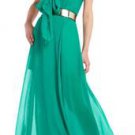 NEW ELEGANT  BCBG MAXAZRIA EMERALD SHELBY CHIFFON GOWN XXS
