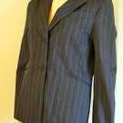 NEW BCBG MAXAZRIA ELEGANT ONE BUTTON BLACK PIN STRIPED VEST L