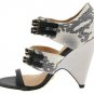 NEW SEXY L.A.M.B. FIESTY SNAKE LEATHER WEDGE SHOE 7.5