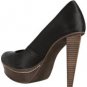 BCBG MAX AZRIA BLACK SATIN PLATFORM PUMP SHOES 7.5