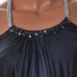 NEW BCBG MAXAZRIA BLACK OMBRE SILK ASYMMETRIC HEM OPEN BACK LONG DRESS GOWN M